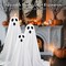 2 Pack Halloween Ghost Decorations with Witch Hat – 63” Spooky LED Light-Up Hanging Ghosts for Indoor & Outdoor Porch, Yard, Garden & Halloween Party Decor